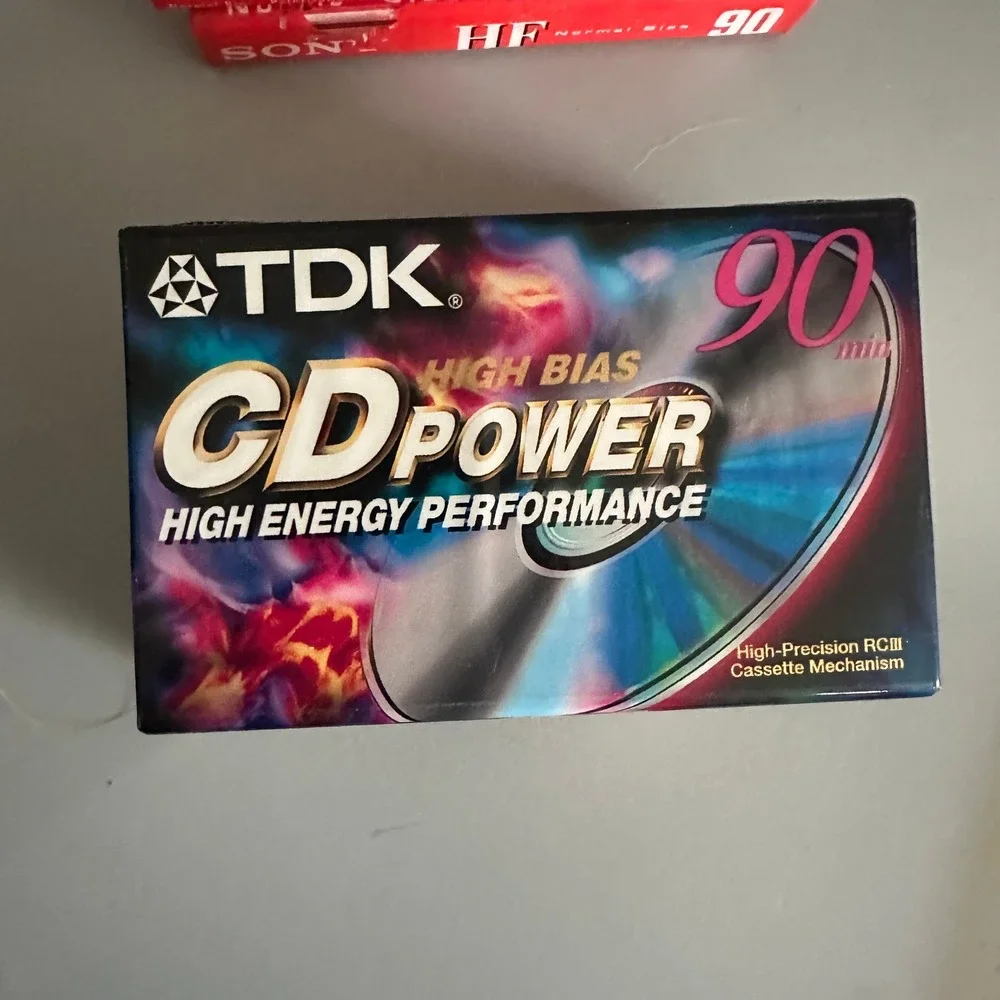 Lot of 5 Blank Cassette Tapes Sony HF 90 TDK CD Power 90 Type I Type II Sealed